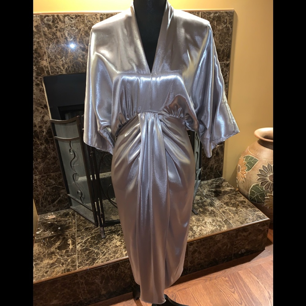 Zara- Metallic Look Dress